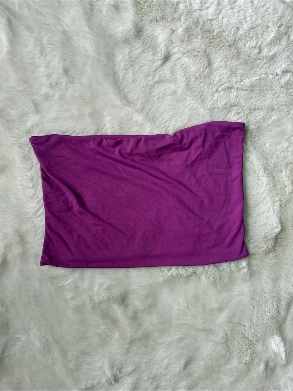 Meshki Magenta Strapless Crop Top